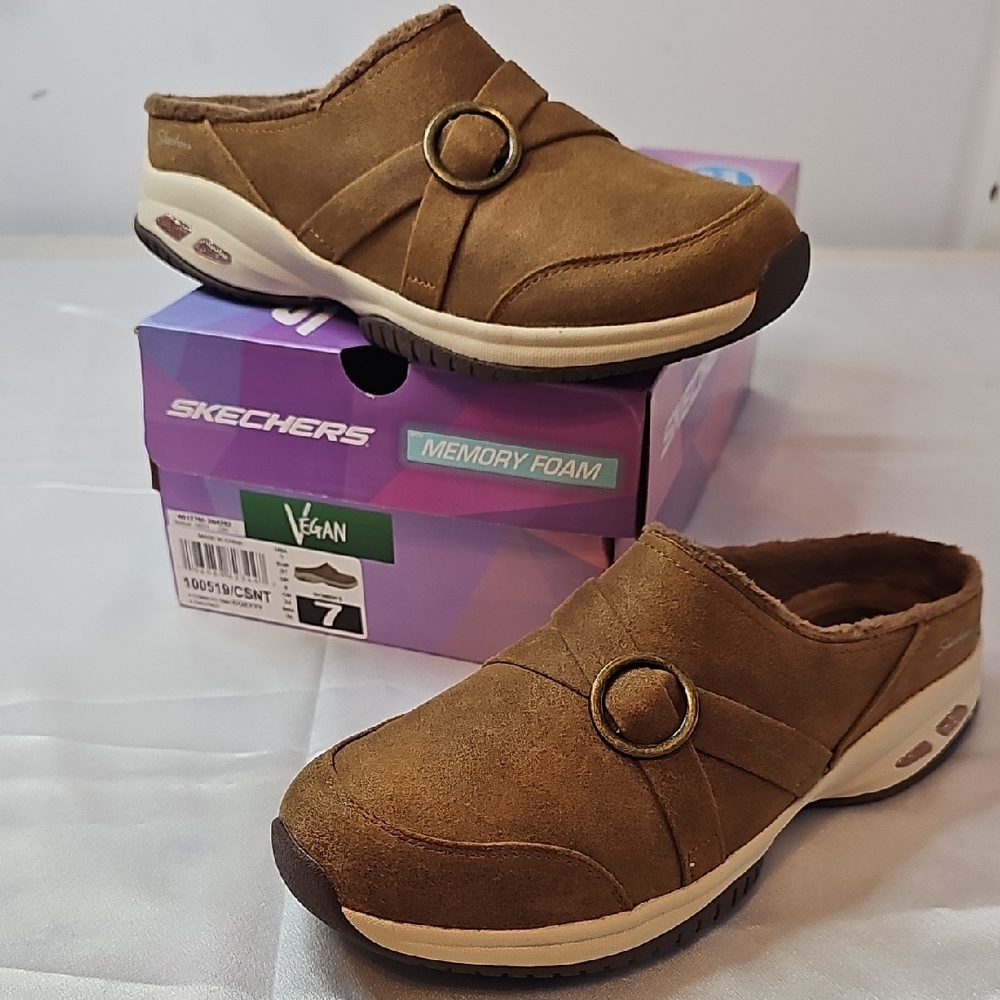Skechers Tan Mules with Ring Detail